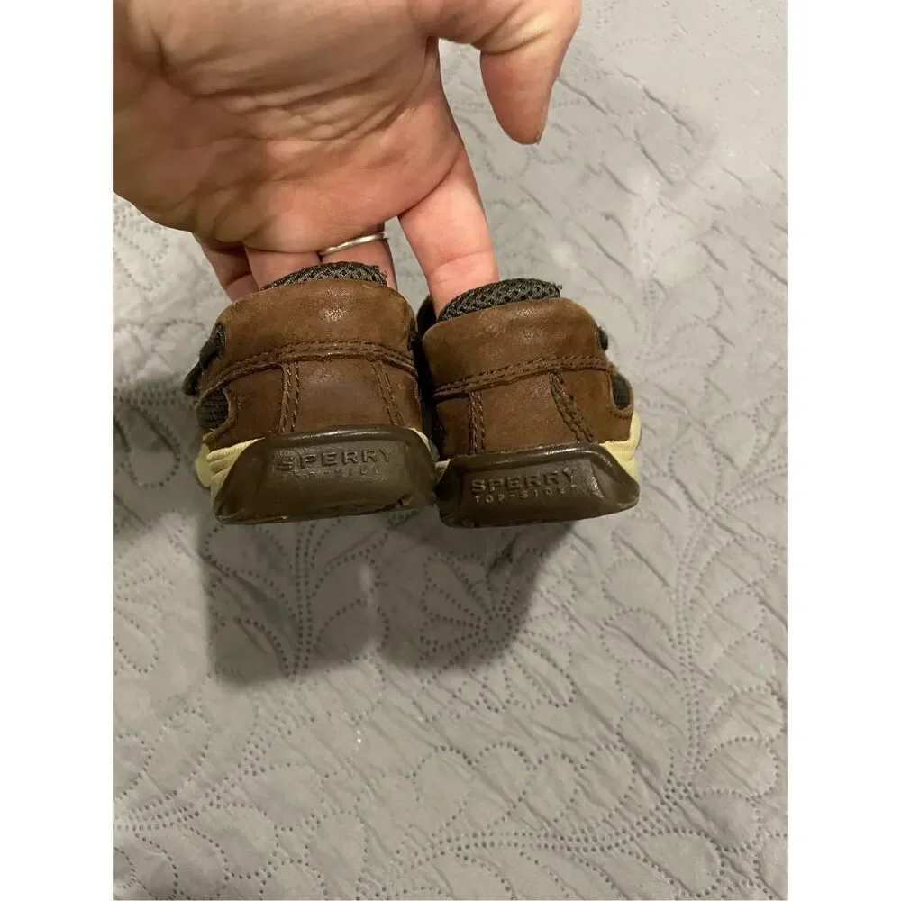 Sperry Baby Little Boy Brown Shoes 6.5